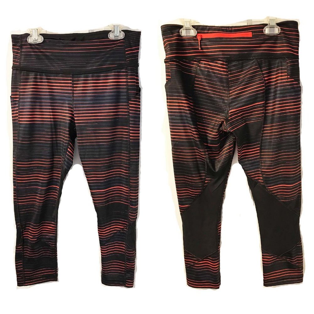 Lululemon Pace Relay crop - sz 6 - Twisted Dune Alarming Black